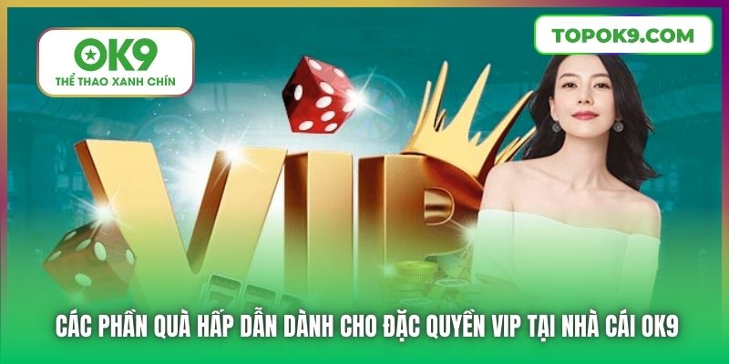 Các phần quà hấp dẫn dành cho đặc quyền VIP tại nhà cái OK9