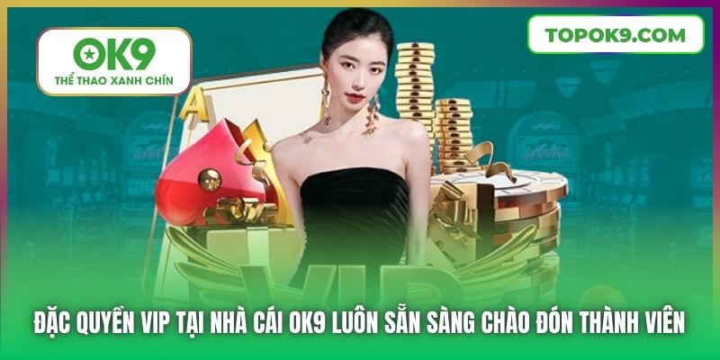 Đặc quyền VIP tại nhà cái OK9 luôn sẵn sàng chào đón thành viên