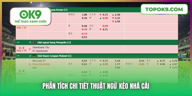 Phân tích chi tiết thuật ngữ kèo nhà cái